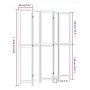 5-teilige Trennwand aus weißem Paulownia-Massivholz von vidaXL, Raumteiler - Ref: Foro24-358680, Preis: 140,23 €, Rabatt: %