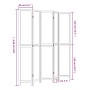 5-teilige Trennwand aus weißem Paulownia-Massivholz von vidaXL, Raumteiler - Ref: Foro24-358680, Preis: 164,17 €, Rabatt: %