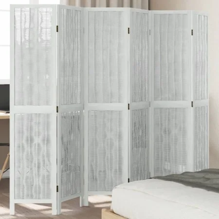 White Paulownia solid wood 6-panel dividing screen by vidaXL, Room dividers - Ref: Foro24-358682, Price: 167,05 €, Discount: %