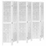 6-teilige Trennwand aus weißem Paulownia-Massivholz von vidaXL, Raumteiler - Ref: Foro24-358682, Preis: 160,26 €, Rabatt: %