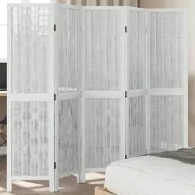 White Paulownia solid wood 5-panel dividing screen by vidaXL, Room dividers - Ref: Foro24-358677, Price: 121,17 €, Discount: %
