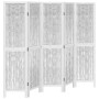 5-teilige Trennwand aus weißem Paulownia-Massivholz von vidaXL, Raumteiler - Ref: Foro24-358677, Preis: 123,36 €, Rabatt: %