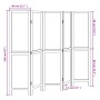 5-teilige Trennwand aus weißem Paulownia-Massivholz von vidaXL, Raumteiler - Ref: Foro24-358677, Preis: 123,36 €, Rabatt: %
