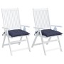 Cojines para silla 2 uds tela Oxford azul marino 40x40x7 cm de vidaXL, Cojines para sillas y sofás - Ref: Foro24-378855, Prec...