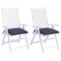 Stuhlkissen 2 Stück marineblauer Oxford-Stoff 40x40x7 cm von vidaXL, Kissen für Stühle und Sofas - Ref: Foro24-378855, Preis:...