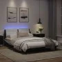 Bed frame with LED synthetic leather black white 120x200 cm by vidaXL, Beds and slatted bases - Ref: Foro24-3214101, Price: 1...