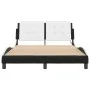 Bed frame with LED synthetic leather black white 120x200 cm by vidaXL, Beds and slatted bases - Ref: Foro24-3214101, Price: 1...