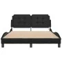 Bed frame with LED lights black synthetic leather 140x190 cm by vidaXL, Beds and slatted bases - Ref: Foro24-3214103, Price: ...