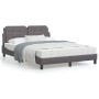 Bed frame with LED lights gray synthetic leather 120x200 cm by vidaXL, Beds and slatted bases - Ref: Foro24-3214099, Price: 1...