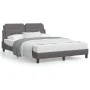 Bed frame with LED lights gray synthetic leather 120x200 cm by vidaXL, Beds and slatted bases - Ref: Foro24-3214099, Price: 1...