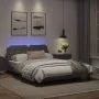 Estructura cama con luces LED cuero sintético gris 120x200 cm de vidaXL, Camas y somieres - Ref: Foro24-3214099, Precio: 190,...