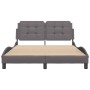 Bed frame with LED lights gray synthetic leather 120x200 cm by vidaXL, Beds and slatted bases - Ref: Foro24-3214099, Price: 1...