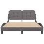 Bed frame with LED lights gray synthetic leather 120x200 cm by vidaXL, Beds and slatted bases - Ref: Foro24-3214099, Price: 1...