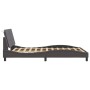 Bed frame with LED lights gray synthetic leather 120x200 cm by vidaXL, Beds and slatted bases - Ref: Foro24-3214099, Price: 1...