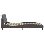 Bed frame with LED lights gray synthetic leather 120x200 cm by vidaXL, Beds and slatted bases - Ref: Foro24-3214099, Price: 1...