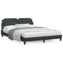 Bed frame with LED lights black PE leather 160x200 cm by vidaXL, Beds and slatted bases - Ref: Foro24-3214117, Price: 224,88 ...