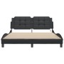 Bed frame with LED lights black PE leather 160x200 cm by vidaXL, Beds and slatted bases - Ref: Foro24-3214117, Price: 224,88 ...