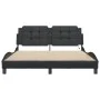 Bed frame with LED lights black PE leather 160x200 cm by vidaXL, Beds and slatted bases - Ref: Foro24-3214117, Price: 226,12 ...
