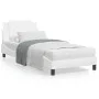 Estructura de cama con cabecero cuero sintético blanco 90x200cm de vidaXL, Camas y somieres - Ref: Foro24-3208157, Precio: 13...