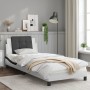 Estructura cama cabecero cuero sintético blanco negro 90x200 cm de vidaXL, Camas y somieres - Ref: Foro24-3208162, Precio: 13...