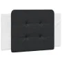 Estructura cama cabecero cuero sintético blanco negro 90x200 cm de vidaXL, Camas y somieres - Ref: Foro24-3208162, Precio: 13...