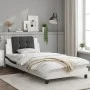 Estructura de cama con cabecero cuero sintético blanco y negro de vidaXL, Camas y somieres - Ref: Foro24-3208169, Precio: 141...