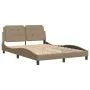 Estructura de cama cabecero cuero sintético capuchino 120x200cm de vidaXL, Camas y somieres - Ref: Foro24-3208174, Precio: 20...