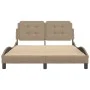 Estructura de cama cabecero cuero sintético capuchino 120x200cm de vidaXL, Camas y somieres - Ref: Foro24-3208174, Precio: 20...