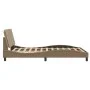 Estructura de cama cabecero cuero sintético capuchino 120x200cm de vidaXL, Camas y somieres - Ref: Foro24-3208174, Precio: 20...