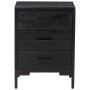 Mesitas de noche 2 uds madera maciza de pino negro 40x30x55 cm