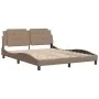 Estructura de cama cabecero cuero sintético capuchino 160x200cm de vidaXL, Camas y somieres - Ref: Foro24-3208195, Precio: 20...