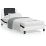 Cama con colchón cuero sintético blanco y negro 90x200 cm de vidaXL, Camas y somieres - Ref: Foro24-3208844, Precio: 265,55 €...