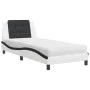 Cama con colchón cuero sintético blanco y negro 90x200 cm de vidaXL, Camas y somieres - Ref: Foro24-3208844, Precio: 264,59 €...