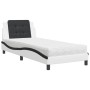 Cama con colchón cuero sintético blanco y negro 90x200 cm de vidaXL, Camas y somieres - Ref: Foro24-3208844, Precio: 265,55 €...