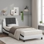 Cama con colchón cuero sintético blanco y negro 90x200 cm de vidaXL, Camas y somieres - Ref: Foro24-3208844, Precio: 265,55 €...