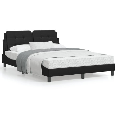 Bett mit schwarzer Kunstledermatratze 120x200 cm von vidaXL, Betten und Lattenroste - Ref: Foro24-3208852, Preis: 355,49 €, R...