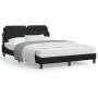Cama con colchón cuero sintético negro 140x190 cm de vidaXL, Camas y somieres - Ref: Foro24-3208859, Precio: 370,45 €, Descue...
