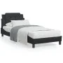 Bed with black synthetic leather mattress 90x200 cm by vidaXL, Beds and slatted bases - Ref: Foro24-3208838, Price: 273,71 €,...
