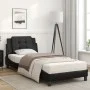 Bed with black synthetic leather mattress 90x200 cm by vidaXL, Beds and slatted bases - Ref: Foro24-3208838, Price: 273,71 €,...