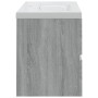 Mueble de baño con lavabo madera contrachapada gris Sonoma
