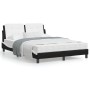 Bett mit schwarz-weißer Kunstledermatratze 140x200 cm von vidaXL, Betten und Lattenroste - Ref: Foro24-3208871, Preis: 372,63...