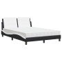 Bett mit schwarz-weißer Kunstledermatratze 140x200 cm von vidaXL, Betten und Lattenroste - Ref: Foro24-3208871, Preis: 372,63...