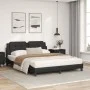 Bett mit schwarzer Kunstledermatratze 160x200 cm von vidaXL, Betten und Lattenroste - Ref: Foro24-3208873, Preis: 390,90 €, R...