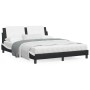 Bett mit schwarz-weißer Kunstledermatratze 160x200 cm von vidaXL, Betten und Lattenroste - Ref: Foro24-3208878, Preis: 403,81...