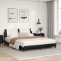 Bett mit schwarz-weißer Kunstledermatratze 160x200 cm von vidaXL, Betten und Lattenroste - Ref: Foro24-3208878, Preis: 403,81...
