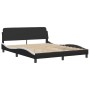 Bett mit schwarz-weißer Kunstledermatratze 160x200 cm von vidaXL, Betten und Lattenroste - Ref: Foro24-3208878, Preis: 403,81...