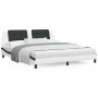 Bett mit schwarz-weißer Kunstledermatratze 180x200 cm von vidaXL, Betten und Lattenroste - Ref: Foro24-3208886, Preis: 427,34...