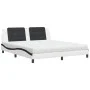 Bett mit schwarz-weißer Kunstledermatratze 180x200 cm von vidaXL, Betten und Lattenroste - Ref: Foro24-3208886, Preis: 420,48...
