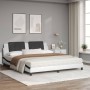 Bett mit schwarz-weißer Kunstledermatratze 180x200 cm von vidaXL, Betten und Lattenroste - Ref: Foro24-3208886, Preis: 427,34...