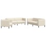 3-piece sofa set in cream fabric by vidaXL, Sofas - Ref: Foro24-3209236, Price: 868,03 €, Discount: %